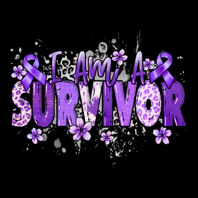 I Am A Survivor Purple Ribbon Urban Hoodie by NancyCooperArtShop | Teevron