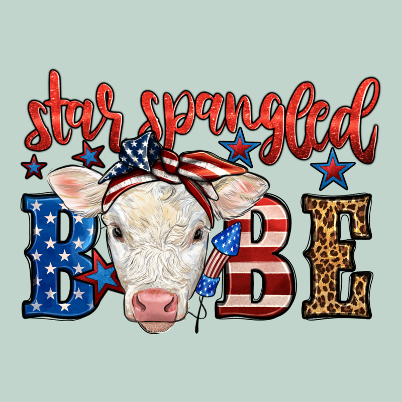 Western Star Spangled Baby Cow Zipper Hoodie by LillyAllenDesigns | Teevron