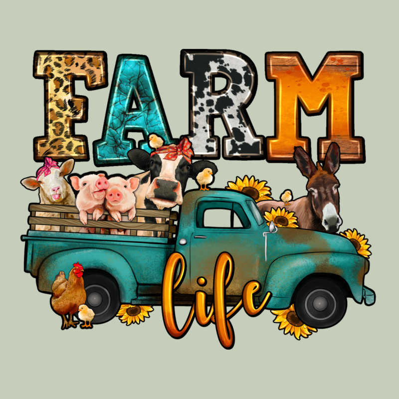 Farm Life Farm Animals Truck Long Sleeve Tee by Jasminsmagicworld | Teevron