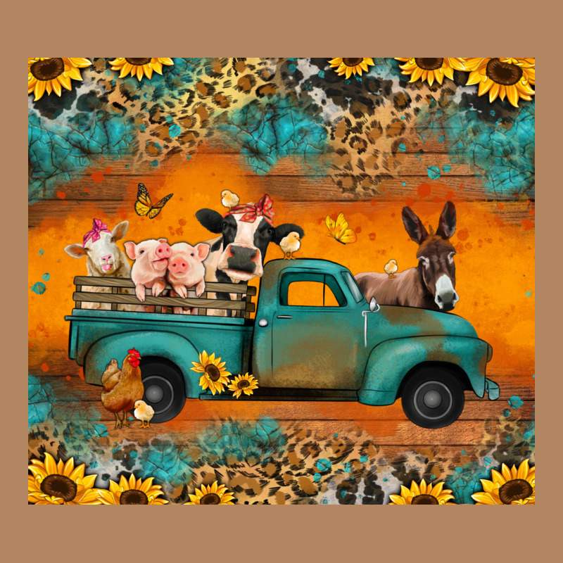 Farm Animals Truck Long Sleeve Tee by Jasminsmagicworld | Teevron