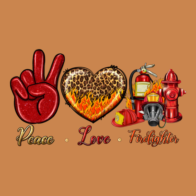 Peace Love Firefighter Heavyweight Hoodie by NancyCooperArtShop | Teevron