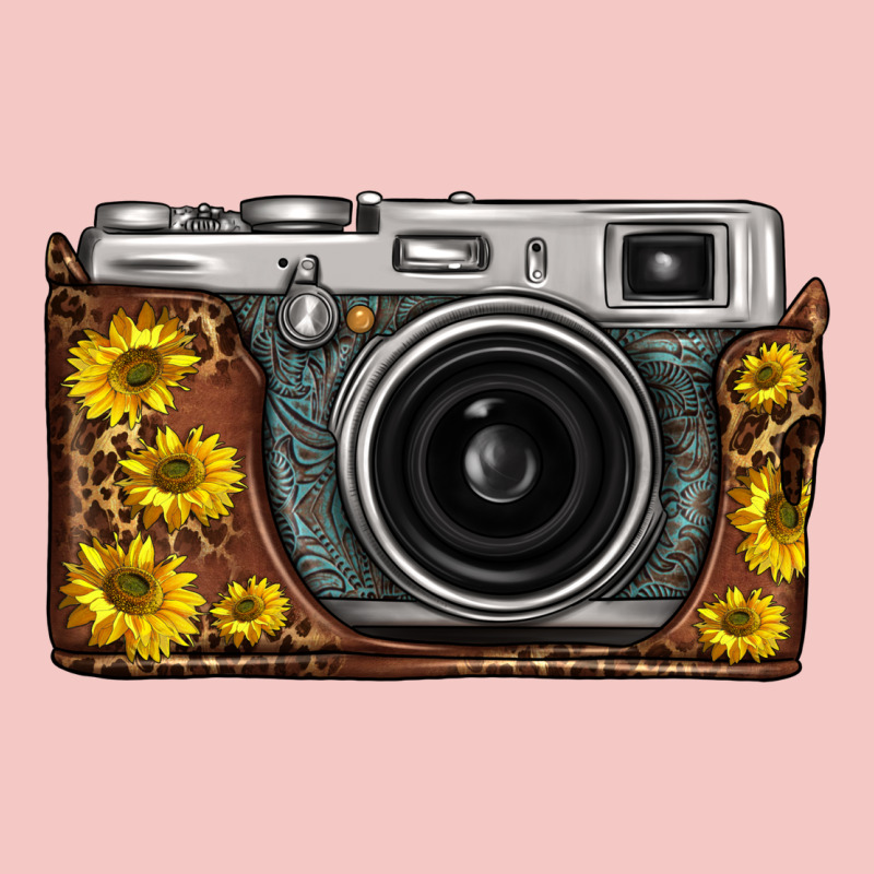 Sunflower Leopard Vintage Camera Urban Heavy Tee by FaDigitalArtStudio | Teevron