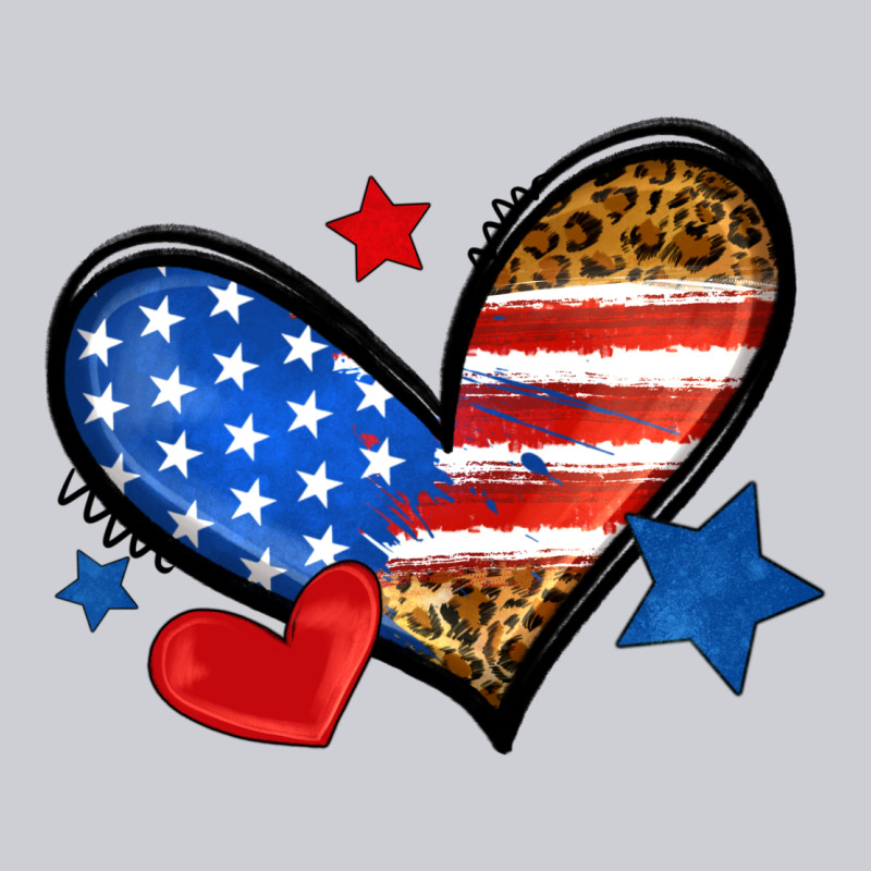 American Flag Heart Leopard Heavyweight Sweatshirt by Neo Western | Teevron