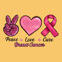 Breast Cancer Peace Love Cure Vintage Hoodie | Teevron