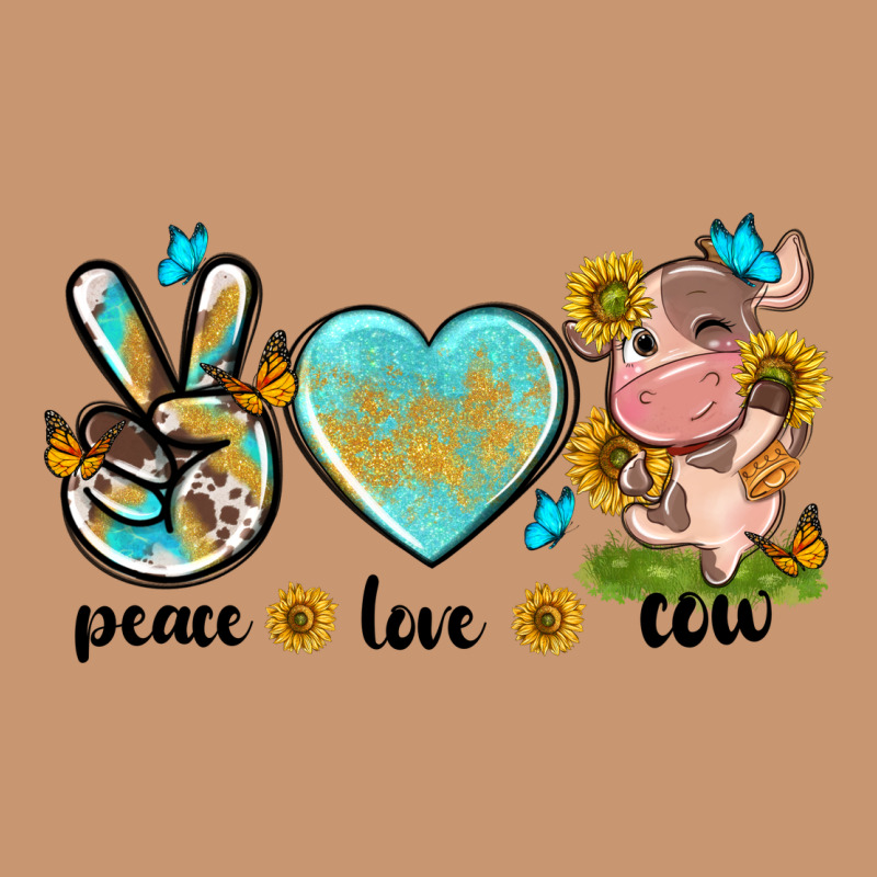 Peace Love Cute Cow Heavyweight Hoodie by NancyCooperArtShop | Teevron