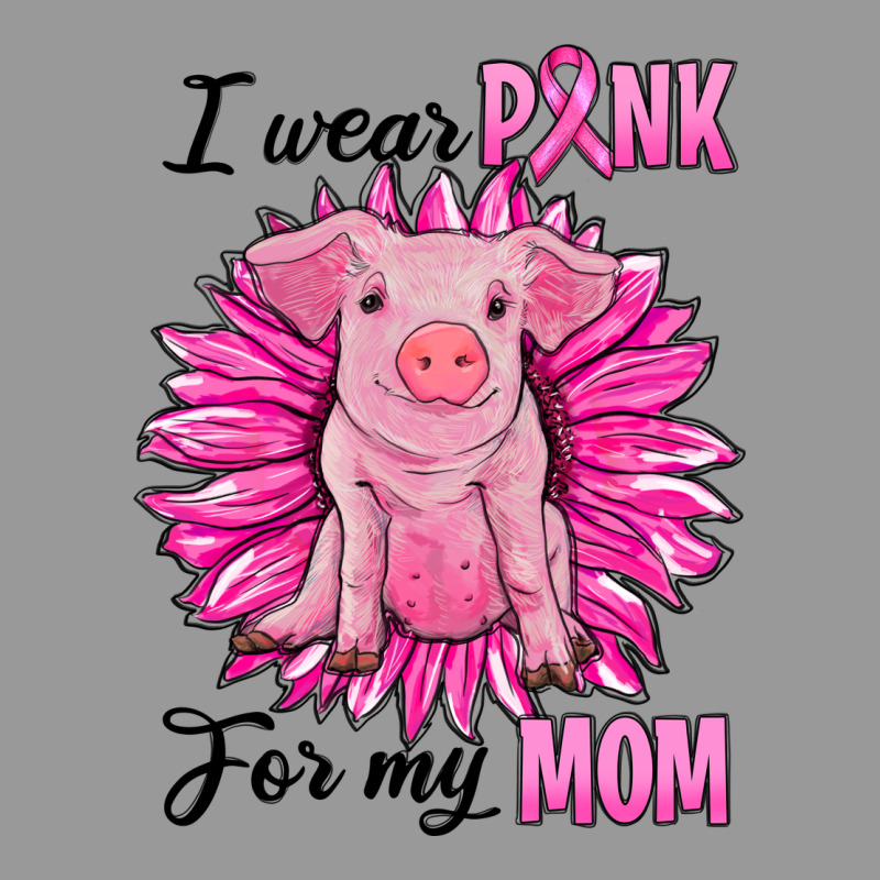 I Wear Pink For My Mom Pig Vintage Hoodie by RanaPortraitStore | Teevron