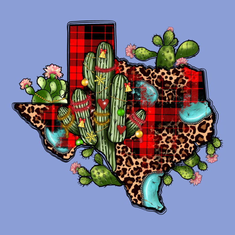 Cactus Christmas Texas Map Long Sleeve Tee by JahusDesignShop | Teevron