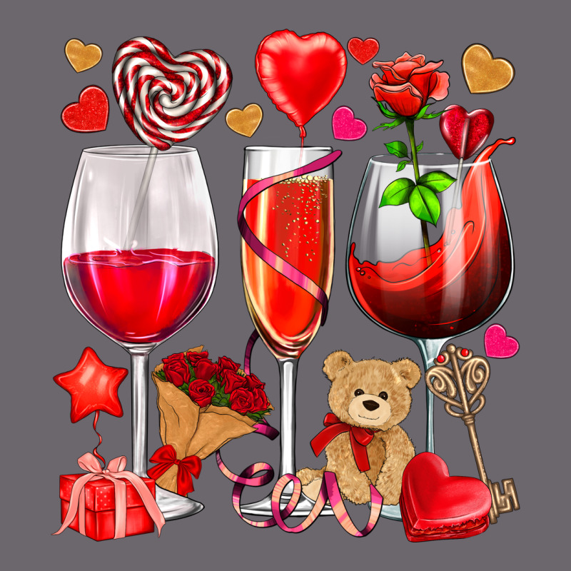 Valentines Day Wine Glasses Premium Sweatshirt by NancyCooperArtShop | Teevron