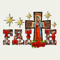 Faith Our Lady Of Guadalupe Cross Urban Heavy Tee | Teevron