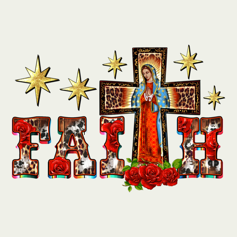 Faith Our Lady Of Guadalupe Cross Urban Heavy Tee by BarkalooDesign | Teevron