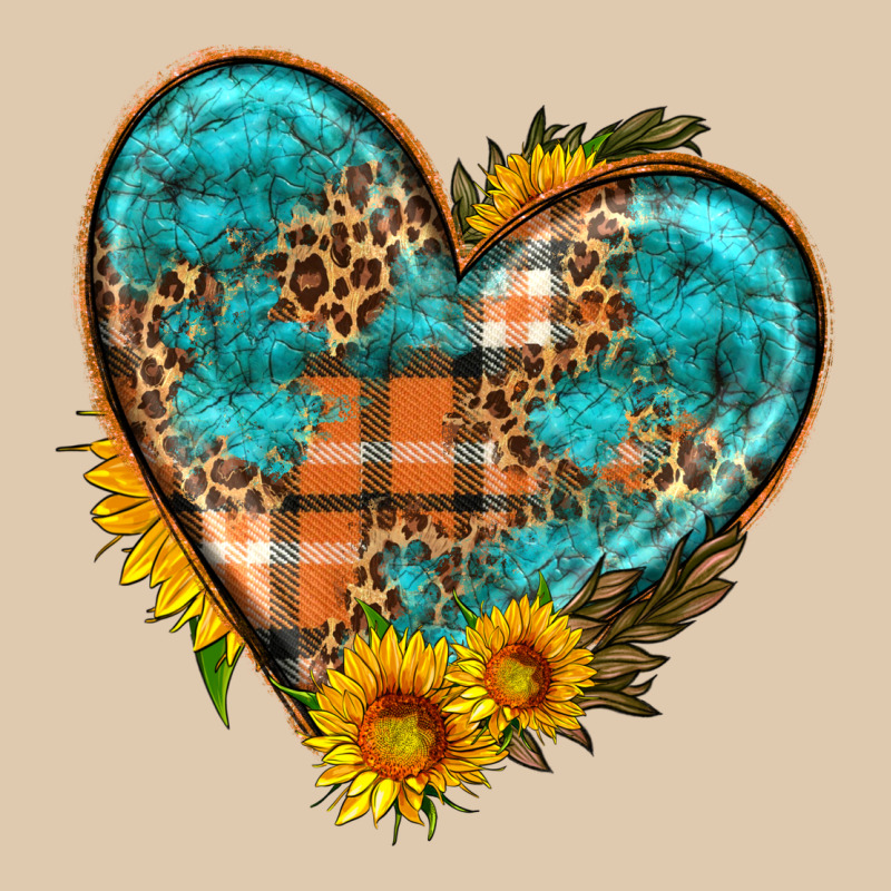 Fall Pattern Heart With Sunflower Heavyweight Sweatshirt by HRA Design Shop | Teevron