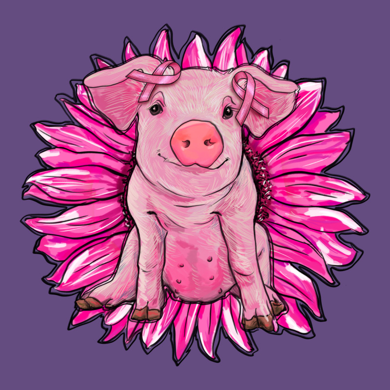 Pink Sunflower Pig Vintage Hoodie by RanaPortraitStore | Teevron