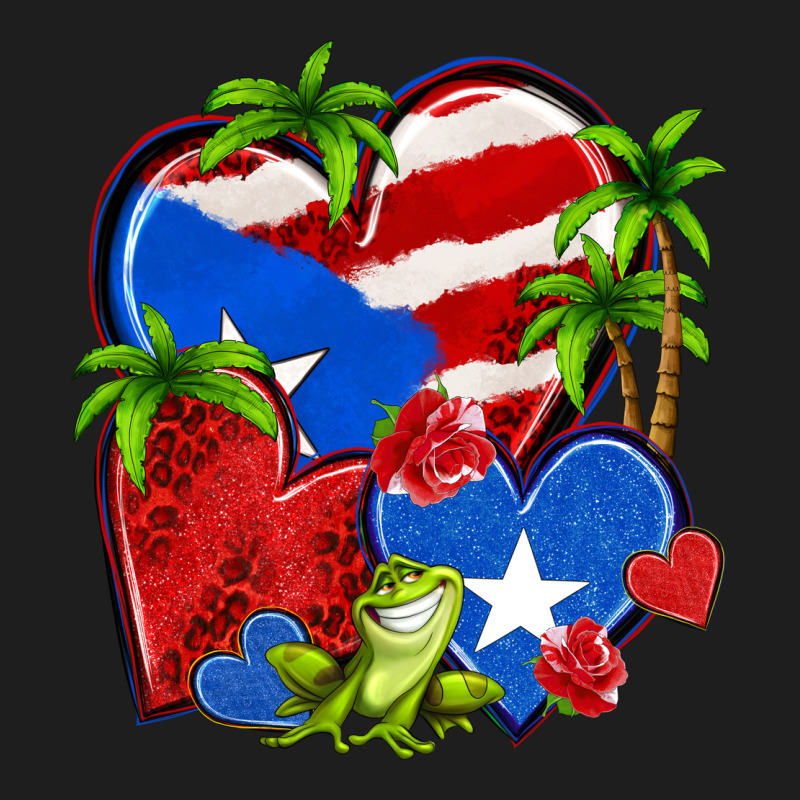Puerto Rico Hearts Heavyweight Hoodie by NancyCooperArtShop | Teevron