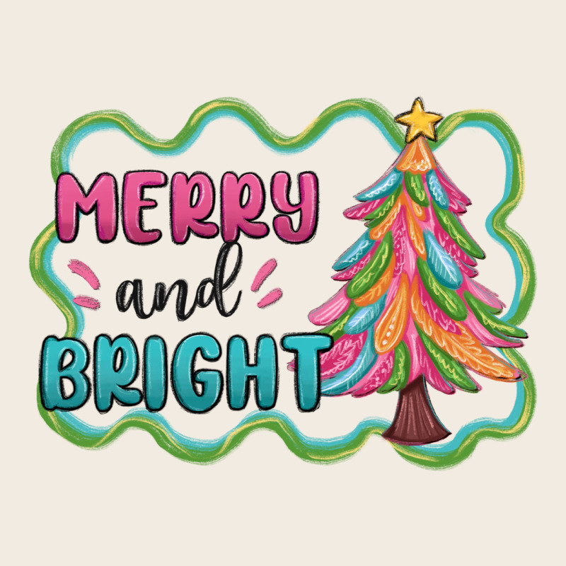 Merry And Bright Christmas Tree Premium Sweatshirt by MaliasSmallBusiness | Teevron
