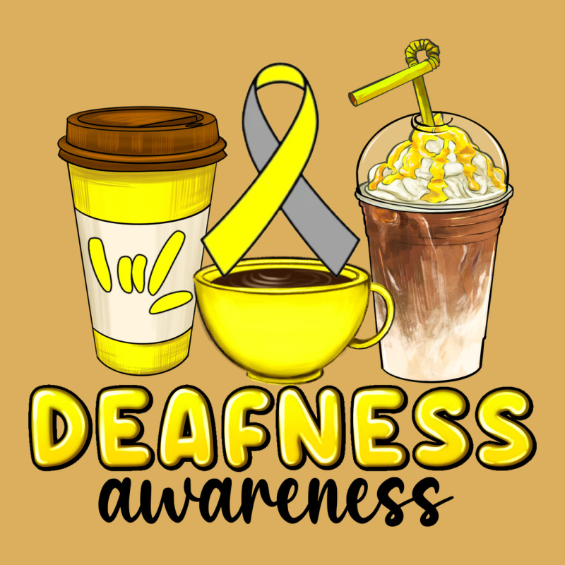 Deafness Awareness Coffee Cups Premium Hoodie by Artiststas | Teevron