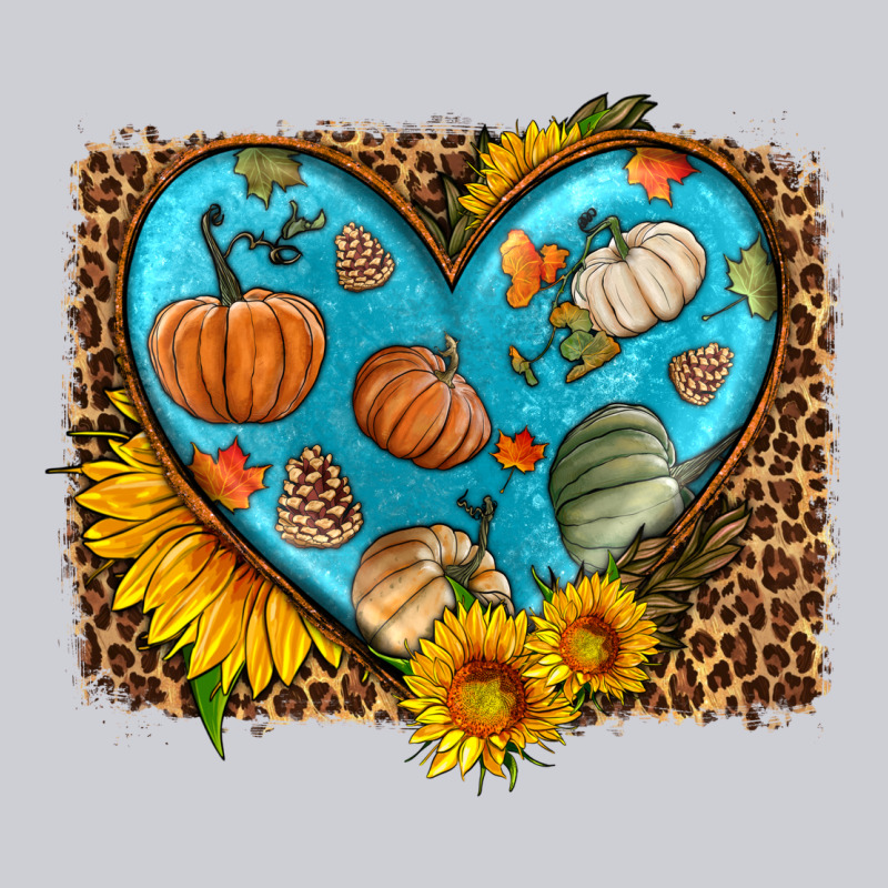 Fall Pattern Heart With Leopard Background Heavyweight Sweatshirt by HRA Design Shop | Teevron