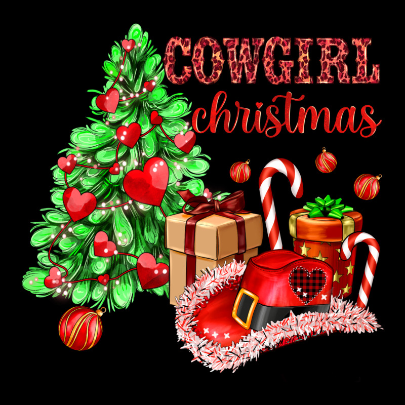 Cowgirl Christmas Ladies Tee by AdoDesignShop | Teevron