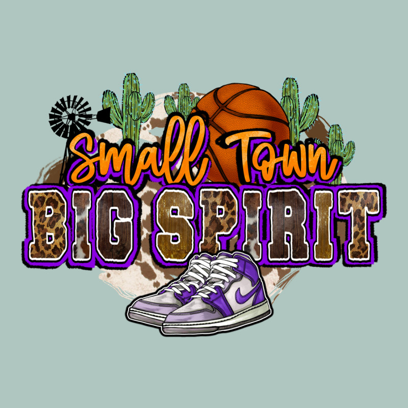 Small Town Big Spirit Basketball Premium Sweatshirt by NancyCooperArtShop | Teevron