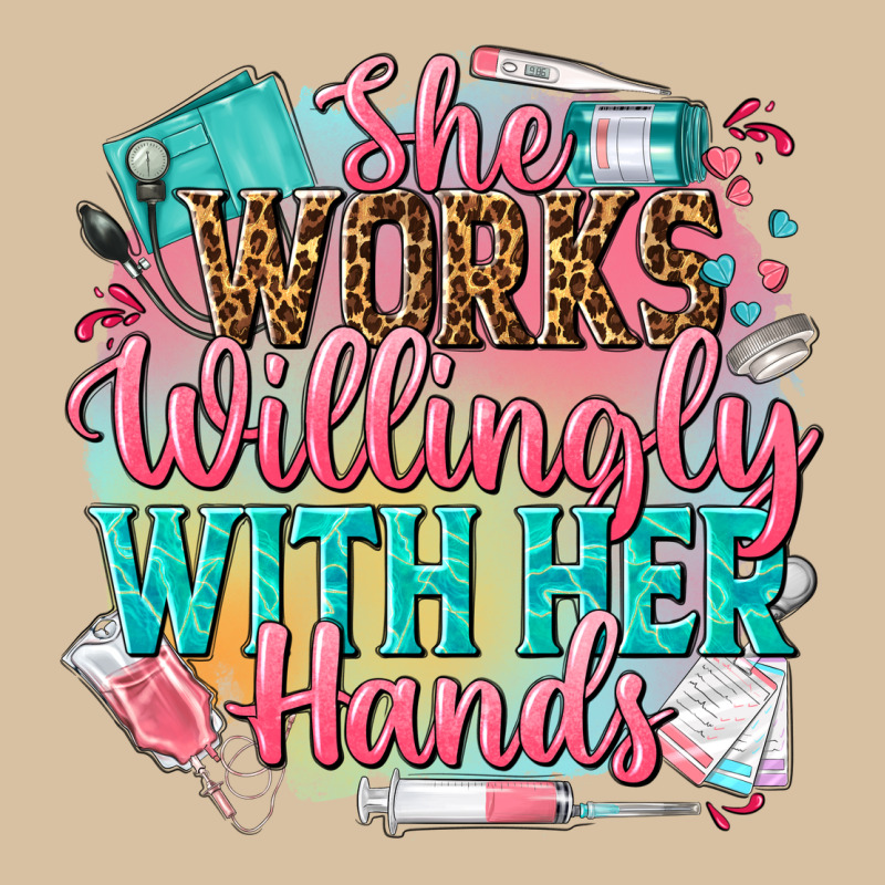 She Works Willingly With Her Hands Heavyweight Hoodie by NancyCooperArtShop | Teevron