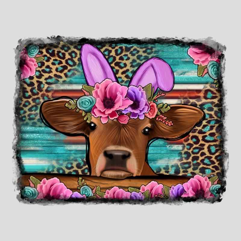 Easter Floral Leopard Cow Zipper Hoodie by Jasminsmagicworld | Teevron