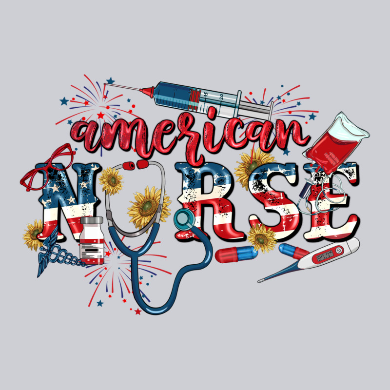 American Nurse 4th Of July Heavyweight Sweatshirt by CowGirlArtShop | Teevron