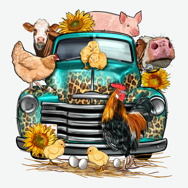 Farm Truck Farm Animals Urban Heavy Tee by FaDigitalArtStudio | Teevron