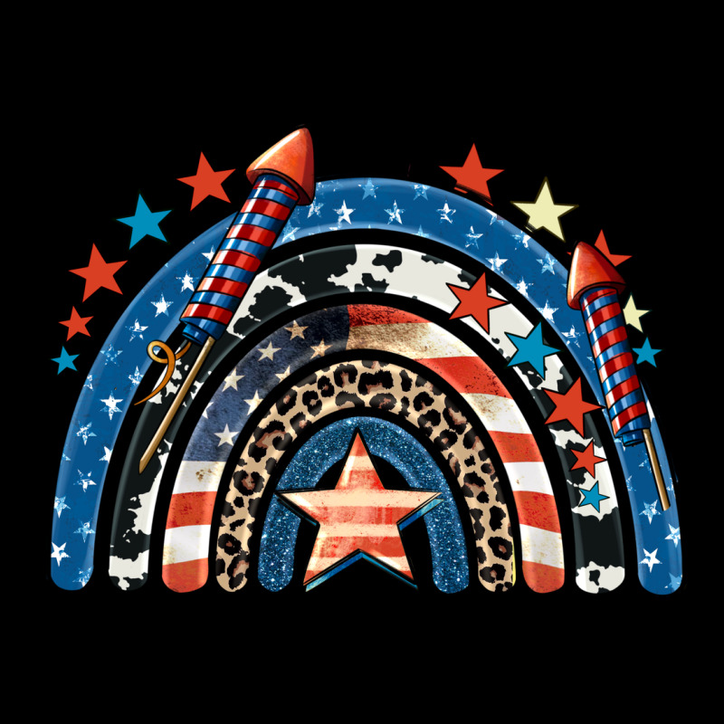 American Rainbow 4th Of July Heavyweight Sweatshirt by CowGirlArtShop | Teevron
