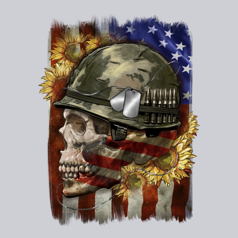 Army Skull 4th Of July Heavyweight Sweatshirt by CowGirlArtShop | Teevron
