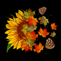 Sunflower And Autumn Leaves Heavyweight Sweatshirt | Teevron