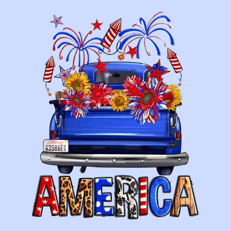 Western Fourth Of July America Truck Urban Heavy Tee by FaDigitalArtStudio | Teevron