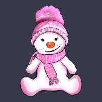 Winter Pink Snowman And Hat Long Sleeve Tee | Teevron