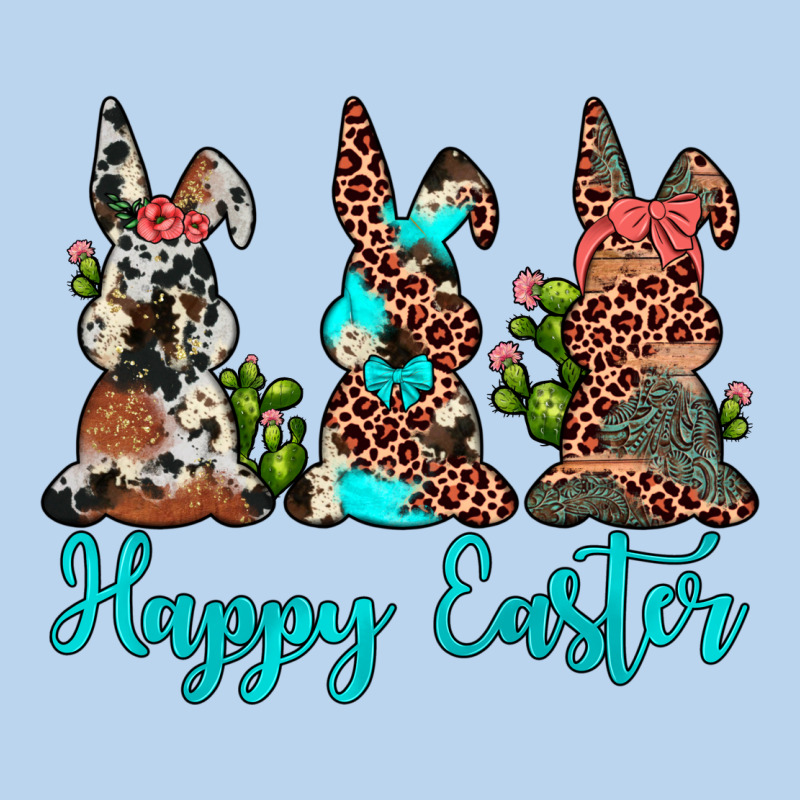 Happy Easter Leopard Cowhide Turquoise Cactus Bunny's Classic Tee by JahusDesignShop | Teevron