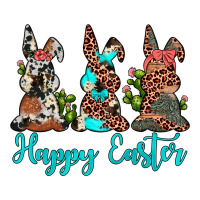 happy easter leopard cowhide turquoise cactus bunny's | Teevron