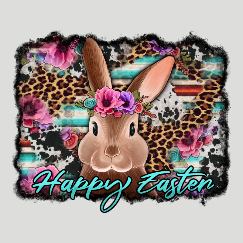 Happy Easter Bunny Western Background Zipper Hoodie by Jasminsmagicworld | Teevron