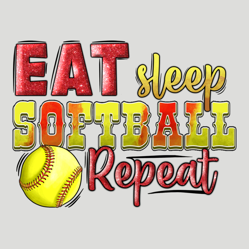 Eat Sleep Softball Repeat Zipper Hoodie by LillyAllenDesigns | Teevron