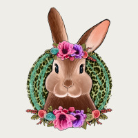 Western Leopard And Flowers Easter Bunny Zipper Hoodie | Teevron