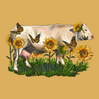 Charolais Cow With Sunflower Premium Hoodie | Teevron