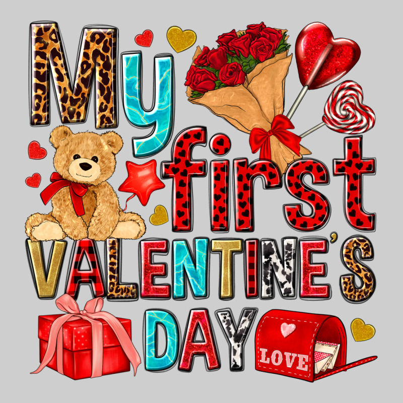 My First Valentines Day Premium Sweatshirt by NancyCooperArtShop | Teevron