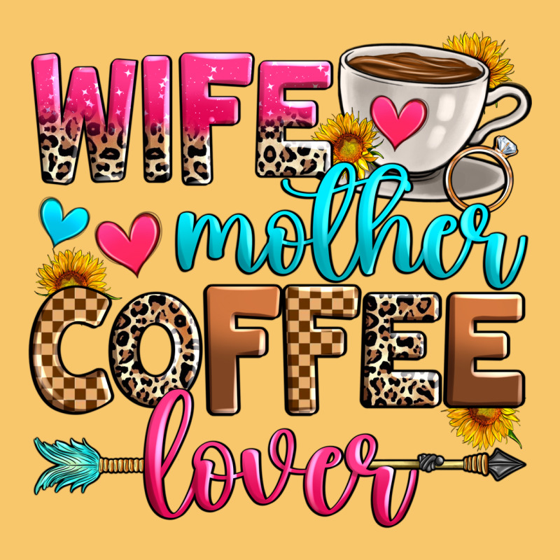Wife Mother Coffee Lover Vintage Hoodie by Zillion Design Studio | Teevron