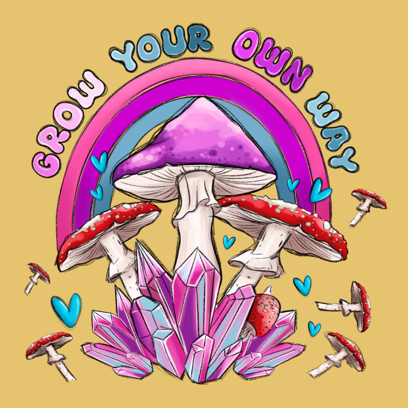 Grow Your Own Way Crystal And Mushroom Premium Sweatshirt by MaliasSmallBusiness | Teevron