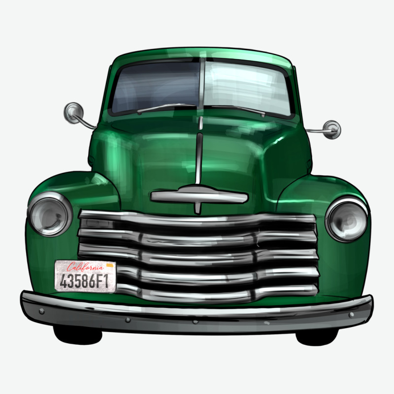 Western Green Truck Front View Urban Heavy Tee by FaDigitalArtStudio | Teevron