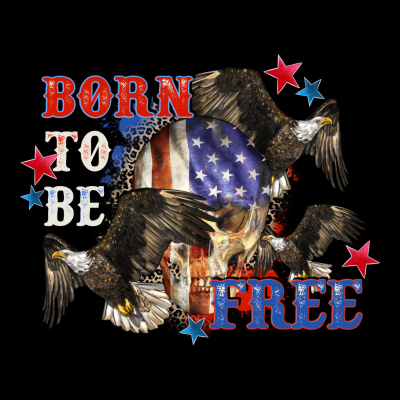 Born To Be Free 4th Of July Heavyweight Sweatshirt by CowGirlArtShop | Teevron