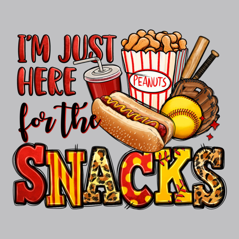 I'm Just Here For The Snacks Softball Long Sleeve Tee by Jasminsmagicworld | Teevron