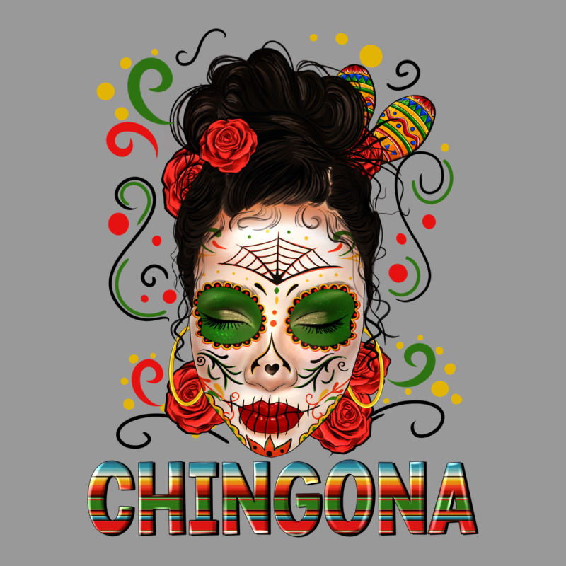 Mexicana Skull Girl Messy Bun Vintage Hoodie by texasbilliewilder | Teevron