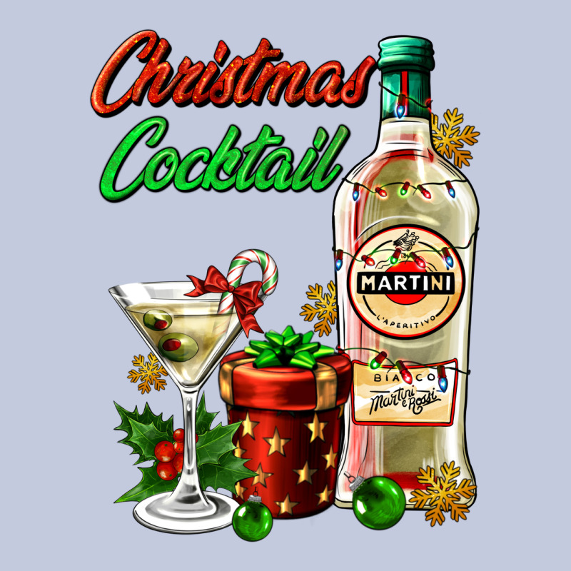 Christmas Cocktail Martini And Gift Long Sleeve Tee by AdoDesignShop | Teevron