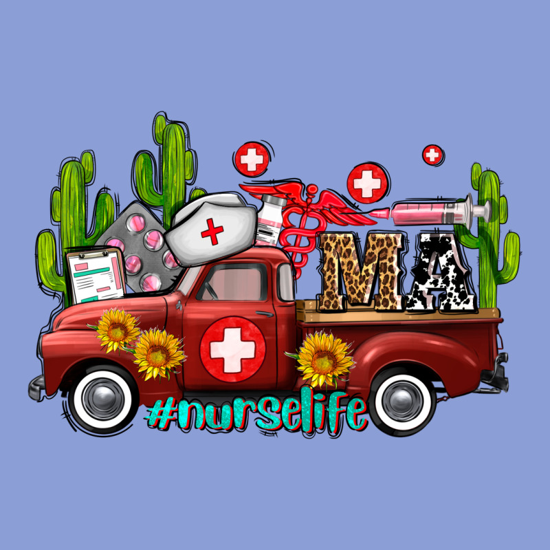 Ma Medical Assistant Nurse Truck With Cactus And Sunflowers Long Sleeve Tee by AdoDesignShop | Teevron