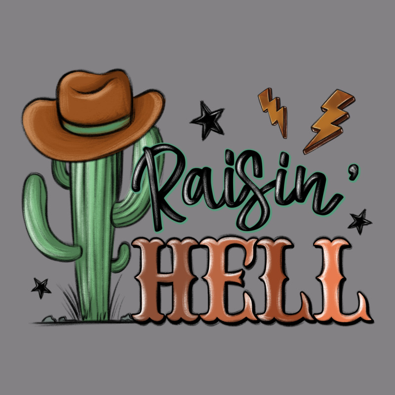 Raisin Hell Cowboy Cactus Heavyweight Hoodie by MaliasSmallBusiness | Teevron