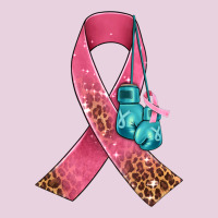 Cancer Ribbon And Boxing Gloves Ladies Tee | Teevron