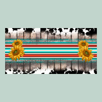 Western Cowhide Serape Sunflower Mama License Plate Zipper Hoodie | Teevron