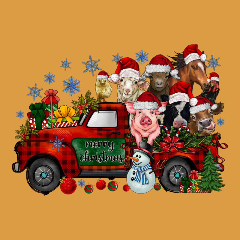 Christmas Farm Animals Truck Urban Heavy Tee by RacoonDesign | Teevron